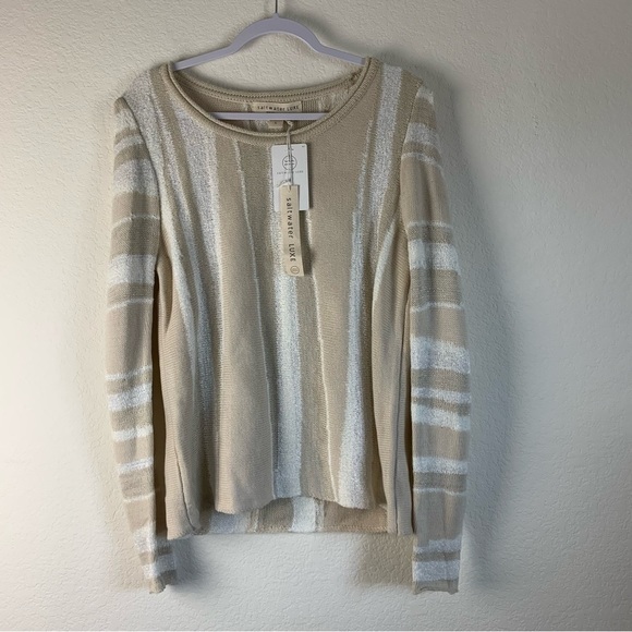 saltwater LUXE Tops - Saltwater Lux Womens long sleeve knit tan pull over sweater L
